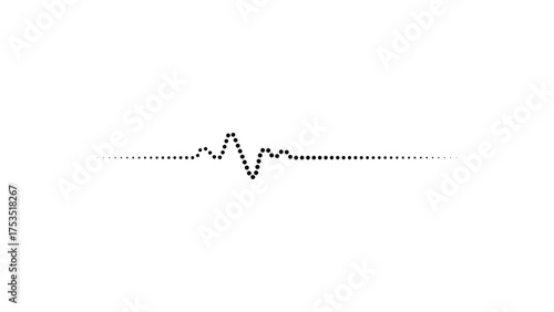 Abstract electrocardiogram heartbeat line graph on white background