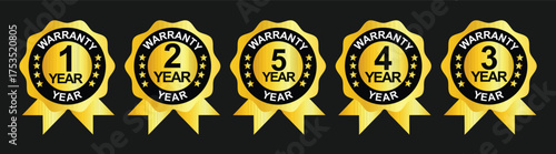 Warranty Badges for Product Guarantee and Service Assurance