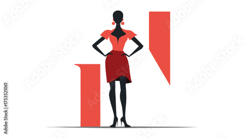 fashion poster with model silhouette.