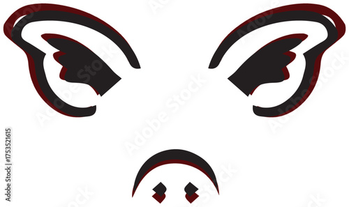 sad face emotion illustration minimalist line art feeling melancholy expression mood sentiment simple isolated background.