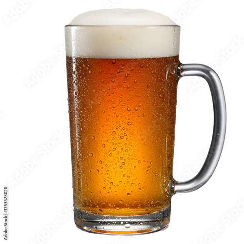beer IN the glass  isolated transparent PNG BACKGROUND . 