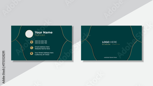 Modern business card template design for professional branding and marketing concept