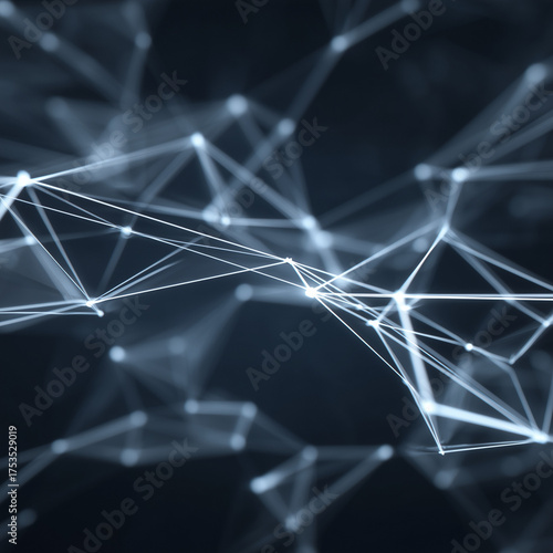 Abstract Digital Network: Interconnected points and lines create a mesmerizing visual representation of a complex digital network. Capturing the essence of connectivity and technological advancement.