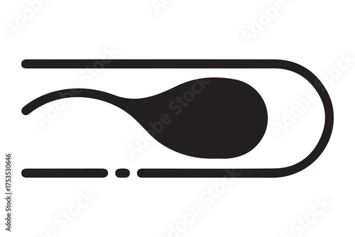 Thrombosis icon. Flat design. one line Icon drawing with white background
