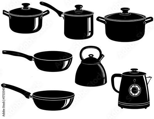 set of kitchen utensils