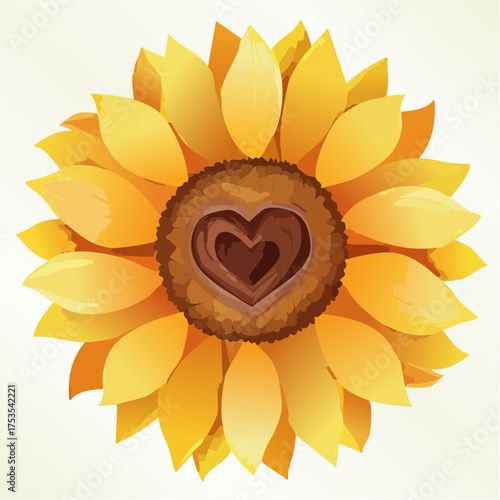 Sonnenblumenherz in Großaufnahme