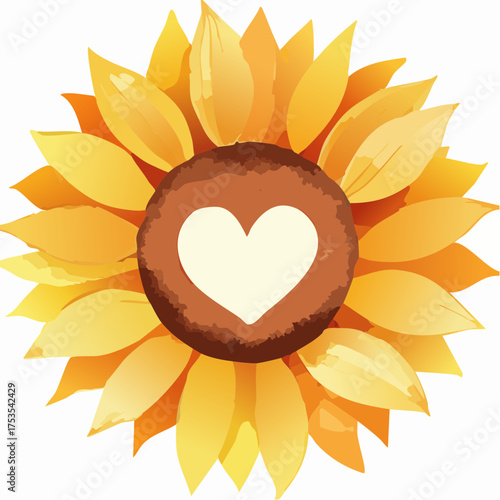 Sonnenblumenherz in Großaufnahme