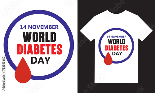 World diabetes day awareness design for t shirts and posters