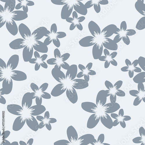 abstract a solid multicolor small and big flower mixed vector pattern arrangement with medium color, all over vector design with white background illustration digital