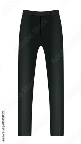 Black chino pants. vector illustration	