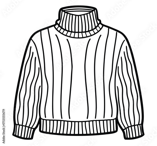 Vector illustration of casual clothing like a sweater and jacket, showcasing fashion and textile design