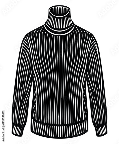 gray sweater vector illustration isolated on white background