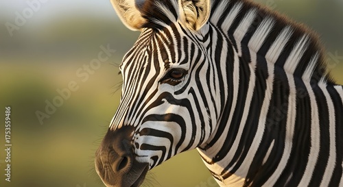 Elegant Zebra Portrait Capturing the African Wilderness with Striped Beauty and Grace