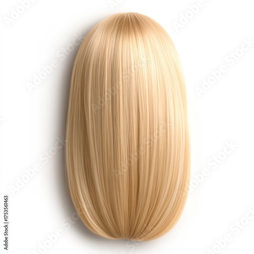 Wallpaper Mural A smooth, straight, blonde wig is displayed from above, showcasing its shiny, healthy appearance, Ideal for beauty, fashion, or hair care projects Torontodigital.ca