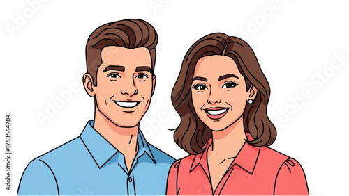Happy Couple Posing for a Photo - A Perfect Match