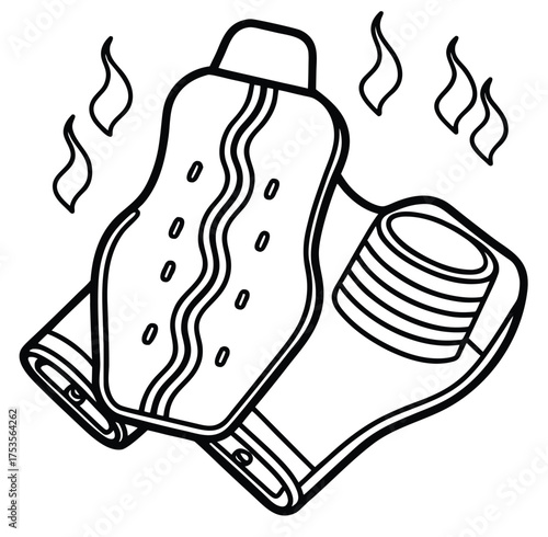 Illustration of food and drink: wine and beer bottles with a cheese vector design