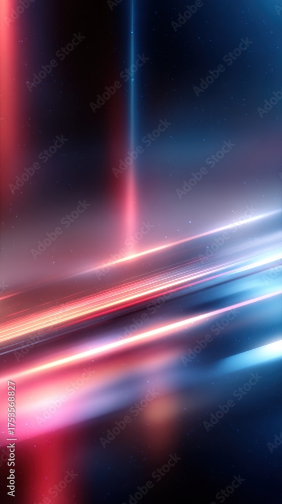 Obraz premium Dynamic Quantum-Inspired Film Frame Modern Technology Showcase Abstract Art Futuristic Environment Digital Perspective Vivid Lights