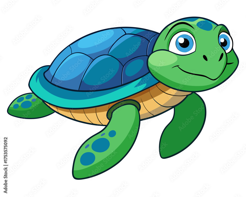 Fototapeta premium funny turtle cartoon