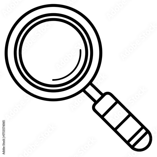 Conceptual illustration of a magnifying glass examining documents symbolizing research analysis and auditing processes for business and finance