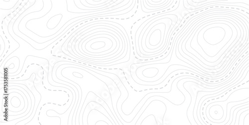 Topographic map background. Geographic line map with elevation assignments. Contour background geographic grid. Vector illustration.Seamless Light topographic topo contour map background.