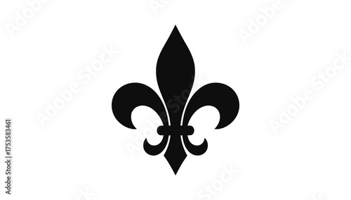 Vector art of black fleur de lis symbol