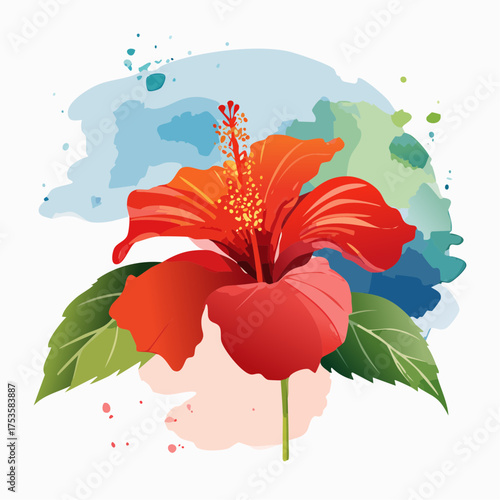 Hibiskusblüte in tropischer Farbenpracht