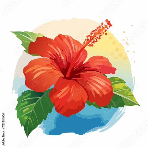 Hibiskusblüte in tropischer Farbenpracht