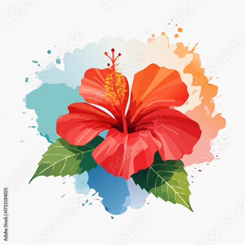 Hibiskusblüte in tropischer Farbenpracht