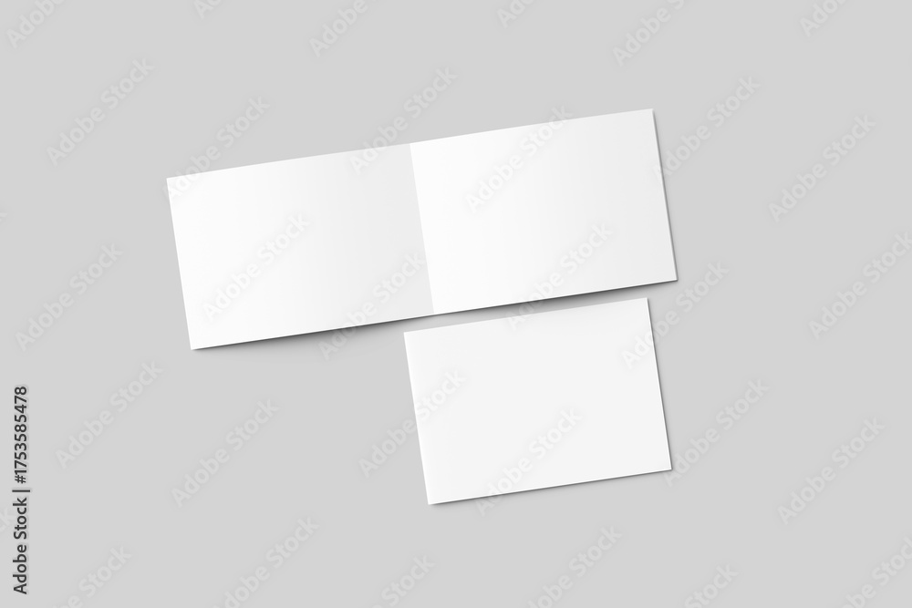 Fototapeta premium Realistic Landscape Brochure Mockup with Clean Minimal Background