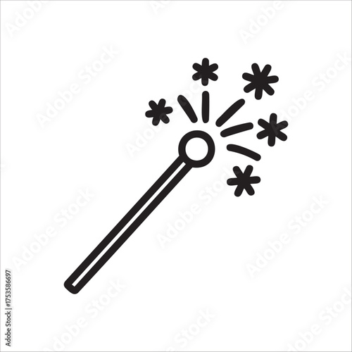 Vector art of sparkler icon