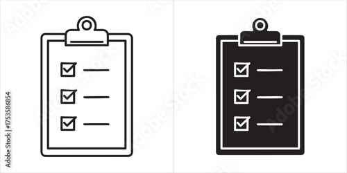 Vector art of clipboard with checklist icon