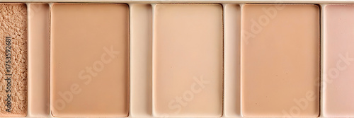 Wallpaper Mural Close-up of beige and nude foundation palette with smooth creamy texture. Perfect for makeup branding, cosmetic ads, skin tone design, beauty tutorials, and fashion magazines Torontodigital.ca