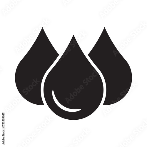 Drop icon. Water or oil drop icon.