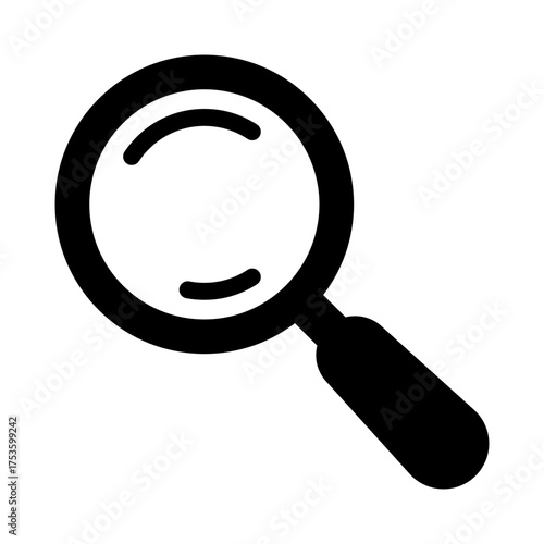 Magnifying Glass Icon – Search and Zoom Symbol, Vector Illustration