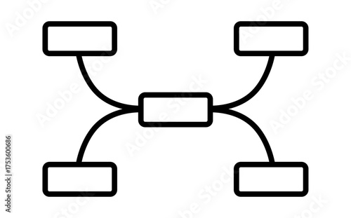 Tournament chart icons depicting a bracket design useful for planning competitions and events.