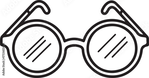 Vector art of round glasses, a classic and timeless accessory