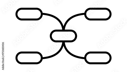 Clean and simple tournament diagram icons, perfect for showcasing strategic planning and competitive analysis.
