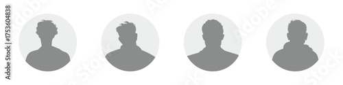 Men and women avatars set. Male and female silhouettes abstract people. User profiles badges. Unknown or anonymous persons. Vector illustration