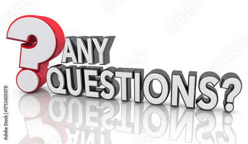 Εκτύπωση καμβά Any Questions Ask for More Information Request Details Question Mark 3d Illustra