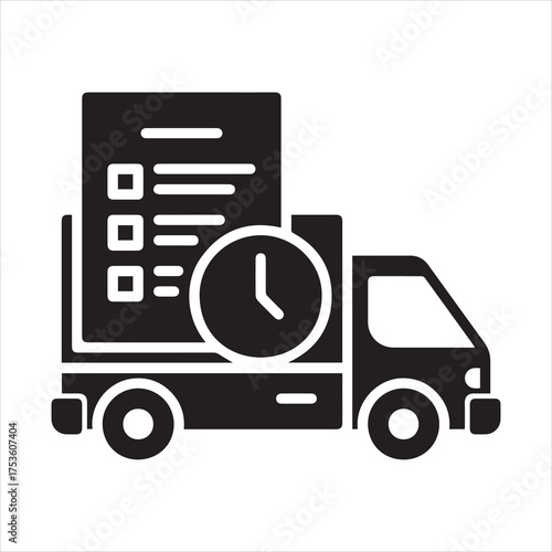 Dispatch icon for punctuality on delivery assignments