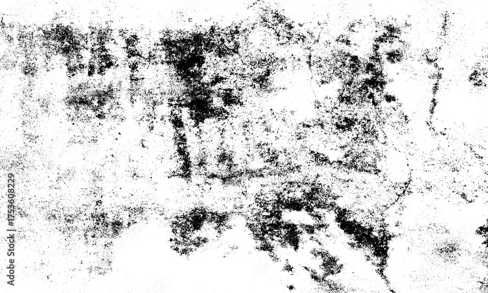 Fototapeta premium Textured abstract background with black speckles on white isolated on transparent background