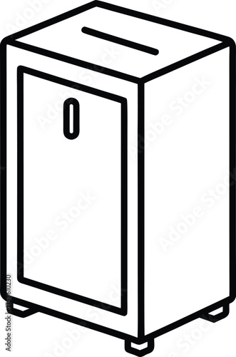 Clothes Dehumidifier Cabinet Line Art Transparent Background