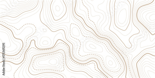  Topographic map and landscape terrain texture grid. Design illustration for wall art, fabric, packaging, web, banner, app, wallpaper.