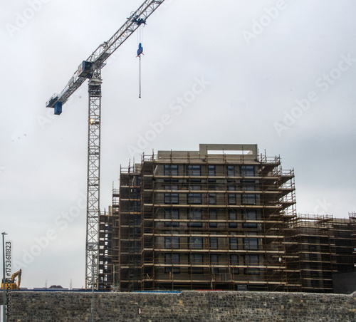 construction site with crane
