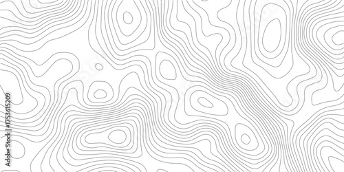 Topographic map background geographic line map with elevation assignments. Modern design with White background with topographic wavy pattern design.paper texture Imitation of a geographical map .