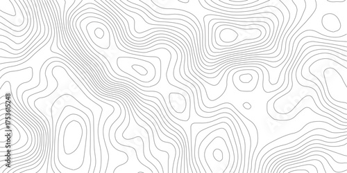 Topographic map background geographic line map with elevation assignments. Modern design with White background with topographic wavy pattern design.paper texture Imitation of a geographical map .