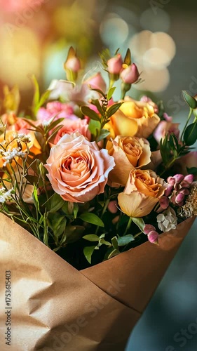 beautiful bouquet of flowers for a holiday. Selective focus. Nature.