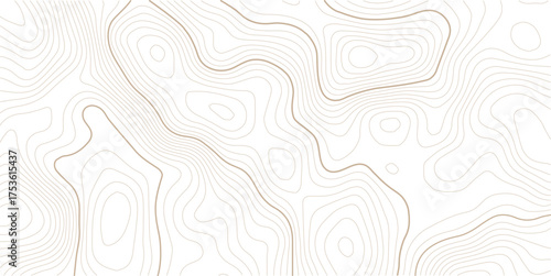 Topographic map background geographic line map with elevation assignments. Modern design with White background with topographic wavy pattern design.paper texture Imitation of a geographical map .