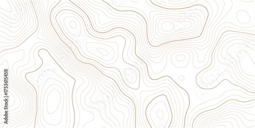 Topographic map background geographic line map with elevation assignments. Modern design with White background with topographic wavy pattern design.paper texture Imitation of a geographical map .