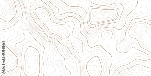 Topographic map background geographic line map with elevation assignments. Modern design with White background with topographic wavy pattern design.paper texture Imitation of a geographical map .